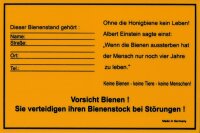 Schild "Bienenstand" 30 x 20 cm