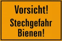 Schild "Vorsicht Stechgefahr" 30 x 20 cm