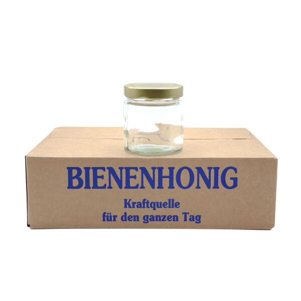 12 x 500g Deep Twist-Off Honigglas mit Deckel