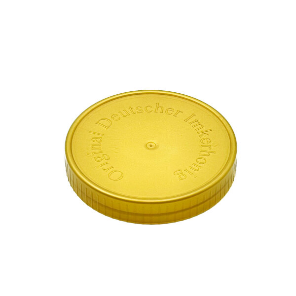Deckel für 500g Honigglas neutral grobgerippt mit Aufdruck