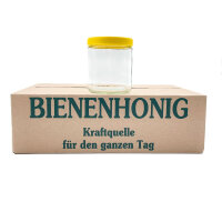 12 x 500g Honigglas neutral im Karton mit Deckel...